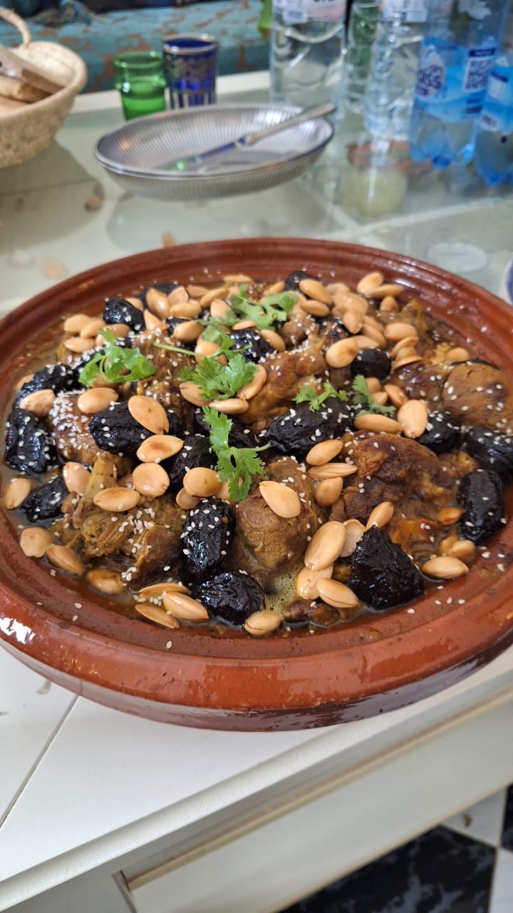 Beef Tagine with Prunes and Almonds: Moroccan Recipe