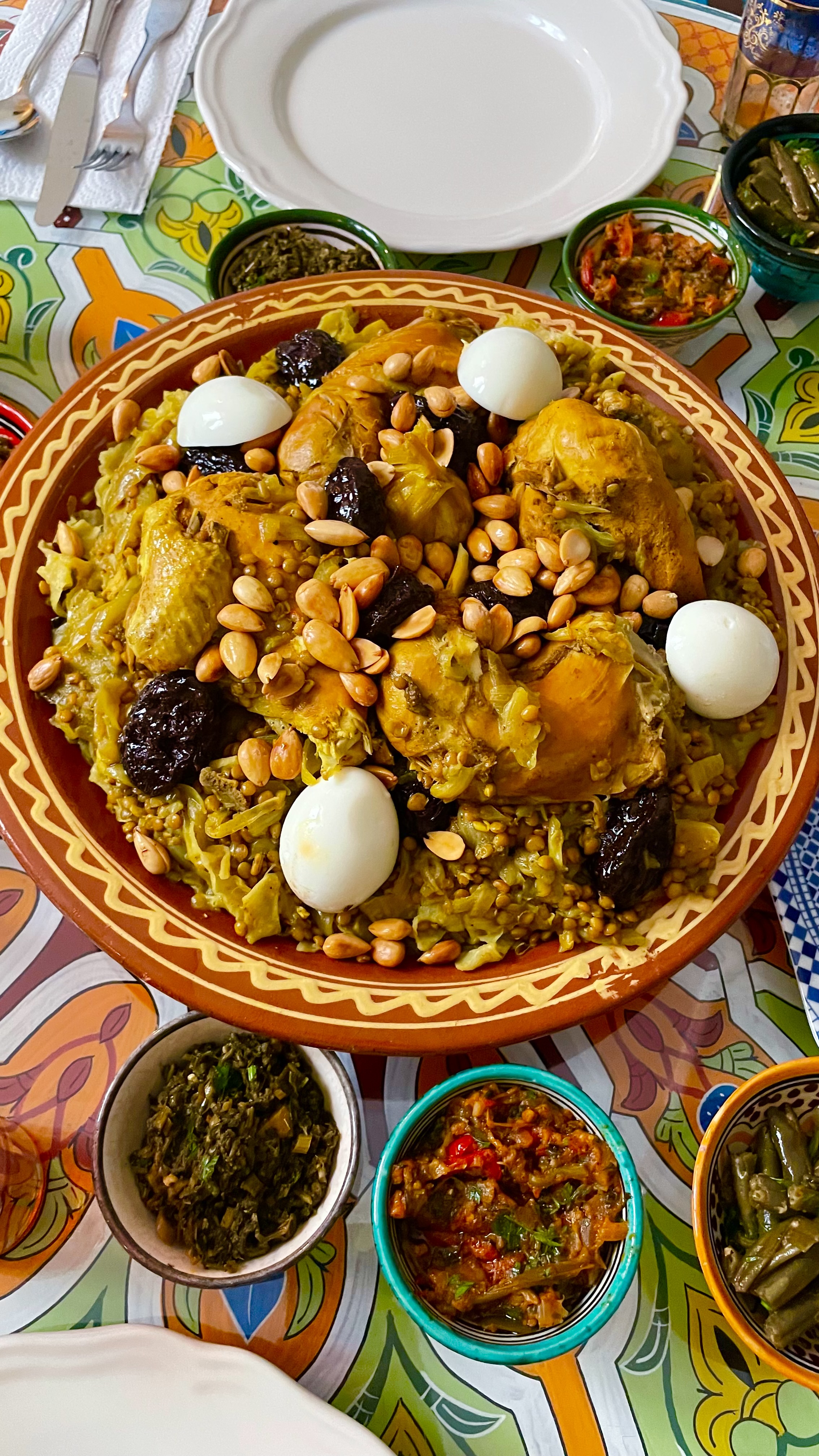 Rfissa with free-range chicken 