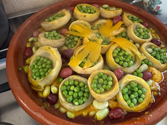 Beef Tagine with Artichokes and Peas | Essaouira.Cooking